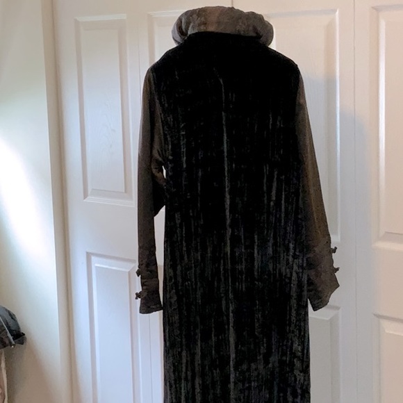 EXOTIC- M/L Black and Brown Velvet Maxi Dress w/ Matching Velvet Pants - Picture 3 of 16